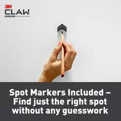 3M CLAW™ 45 lb. Drywall Picture Hanger With Spot Markers 3M