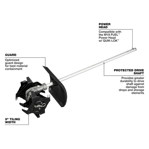 Milwaukee M18 FUEL™ QUIK-LOK™ Cultivator Attachment Milwaukee
