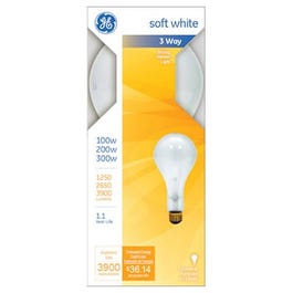 100/200/300-Watt 3-Way Soft White Light Bulb GE