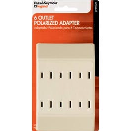 15A Ivory Polarized 6-Outlet Tap Legrand - Pass & Seymour