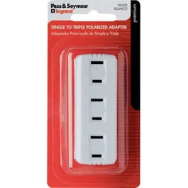 15A White Triple Plug In Adapter Legrand - Pass & Seymour