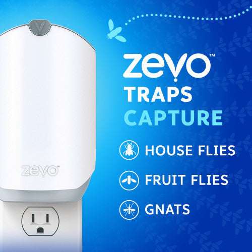 Zevo Flying Insect Trap Fly Trap (1 Plug-In Base + 1 Cartridge) Zevo