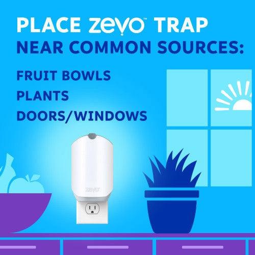 Zevo Flying Insect Trap Fly Trap (1 Plug-In Base + 1 Cartridge) Zevo