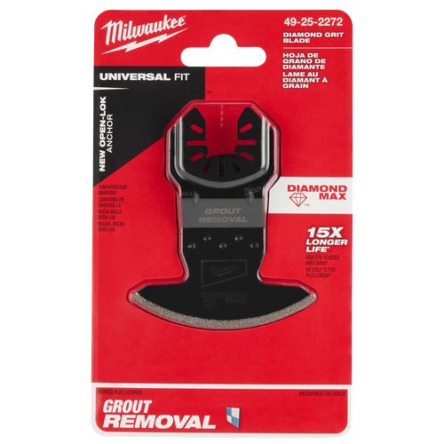 Milwaukee OPEN-LOK™ DIAMOND MAX™ Diamond Grit Grout Removal Multi-Tool Blade Milwaukee
