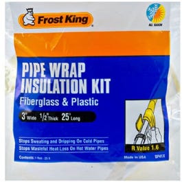 3-Inch x 25-Ft. Fiberglass Pipe Wrap Insulation Kit Frost King