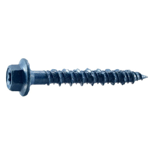 Midwest Fastener Blue Ruspert Coated Steel Star Drive Hex Washer Head TorqueMaster Masonry Screws Midwest Fastener