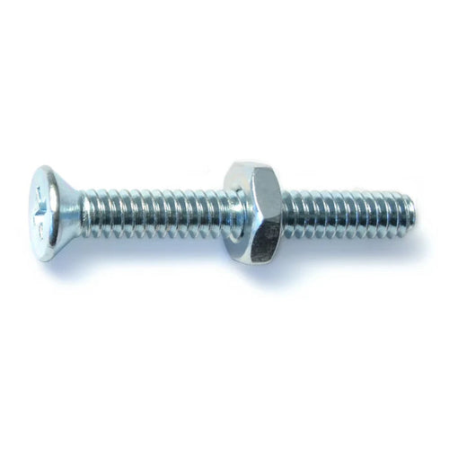 Monster Fastener Zinc Plated Steel Coarse Thread Phillips Flat Head Machine Screws Midwest Fastener