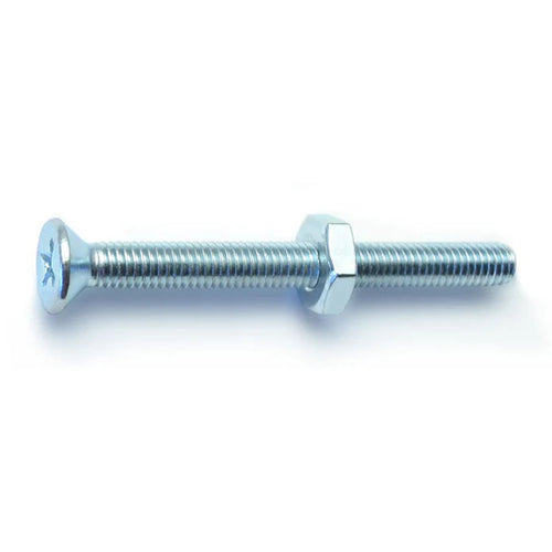 Monster Fastener Zinc Plated Steel Fine Thread Phillips Flat Head Machine Screws Midwest Fastener