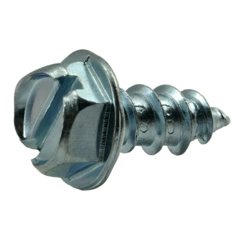 Monster Fastener Zinc Slotted Hex Washer Head Sheet Metal Screws Midwest Fastener