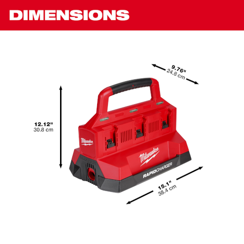 Milwaukee M18™ PACKOUT™ Six Bay Rapid Charger DeWalt
