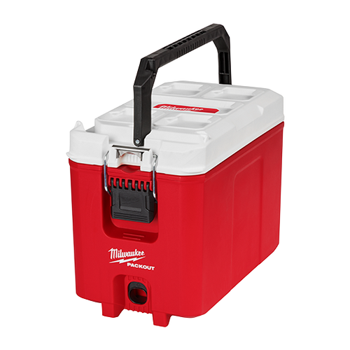 Milwaukee PACKOUT 16 Qt. Compact Cooler, Red/White Milwaukee