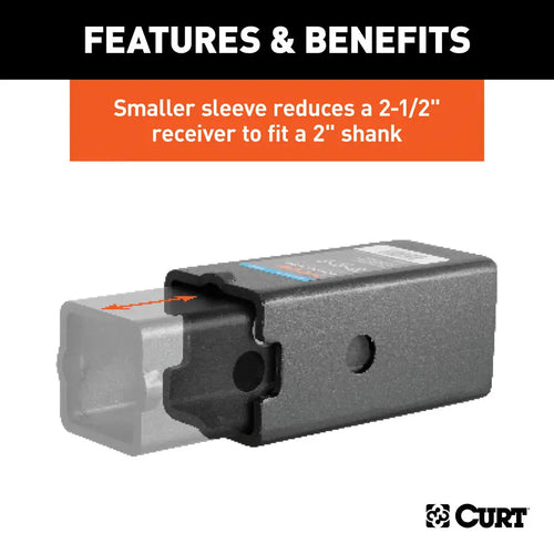 Curt Reducer Sleeve Set (3 to 2-1/2 to 2 Shanks, 2 Pieces) CURT