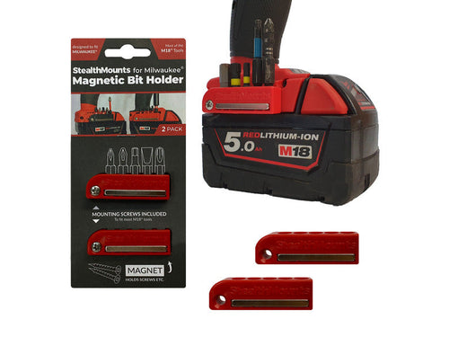 StealthMounts Magnetic Bit Holder for Milwaukee M18 Tools StealthMounts