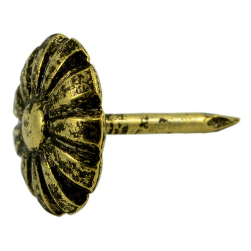 Monster Fastener Antique Brass Plated Steel Daisy Oxford Upholstery Nails Midwest Fastener