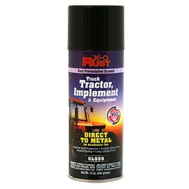Rust-Preventative Enamel, Paint & Primer for Metal, Truck, Tractor, Implement & Equipment, Gloss Black, 12 oz. Spray X-O Rust