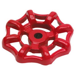 Sillcock Handle, Metal, Round Stem, Red Master Plumber