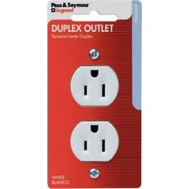 Standard Duplex Receptacle, 15-Amp, 125-Volt, White Legrand - Pass & Seymour