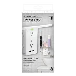 Surge Protector + Shelf, 6 Outlets, 2 USBs Sharper Image