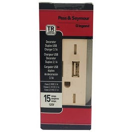 USB Charger, 2-Outlet, Ivory, 15-Amp Legrand - Pass & Seymour