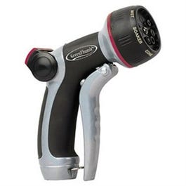 Watering Hose Nozzle, Front-Trigger, 7-Pattern, Heavy-Duty Green Thumb