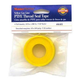 Yellow Gas Line Pipe Thread Seal Tape, 1/2 x 260-In. Master Plumber