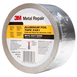 Aluminum Foil Tape, Silver, 1.88-In. x 50-Yds. 3M