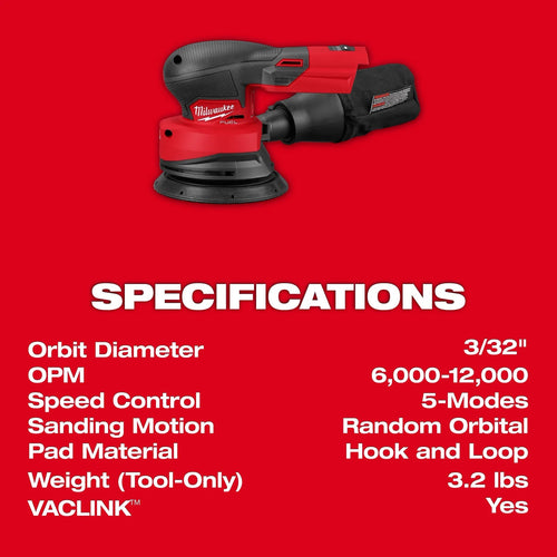 Milwaukee M18­ FUEL™ Random Orbital Sander Milwaukee