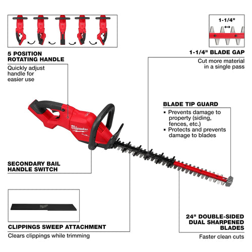 Milwaukee M18 FUEL™ Hedge Trimmer Milwaukee