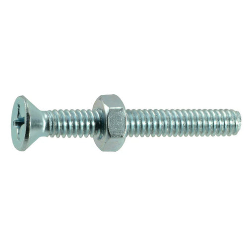 Monster Fastener Zinc Plated Steel Coarse Thread Phillips Flat Head Machine Screws Midwest Fastener