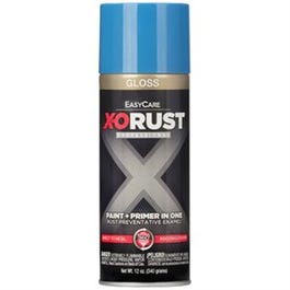 Anti-Rust Enamel Paint & Primer, Safety Blue Gloss, 12-oz. Spray X-O Rust