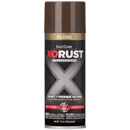 Anti-Rust Enamel Paint & Primer, Seal Brown Gloss, 12-oz. Spray X-O Rust