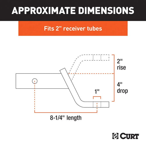 Curt Class 3 Ball Mount Imported #45850 CURT