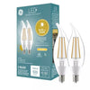 GE LED+ Dusk to Dawn Light Bulbs, Security Lights, 60 Watt Replacement, Decorative Candle Bulbs, Candelabra Small Base, Soft White GE Lighting
