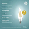 GE LED+ Dusk to Dawn Light Bulbs, Security Lights, 60 Watt Replacement, Decorative Candle Bulbs, Candelabra Small Base, Soft White GE Lighting