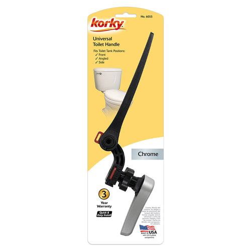 Korky Toilet Flush Handle Chrome Korky