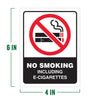 Hillman No Smoking or E-Cigs Sign with Symbol Hillman Group