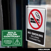 Hillman No Smoking or E-Cigs Sign with Symbol Hillman Group