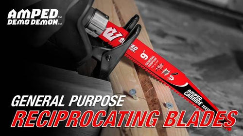 Diablo 9 6/9TPI AMPED™ Demo Demon™ Carbide Teeth Reciprocating Saw Blades for General Purpose Cuts Freud America Diablo
