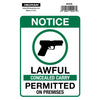 Hillman Adhesive Concealed Carry Permitted Sign Hillman Group