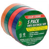 Assorted Vinyl Electrical Tape, 20-Ft. Rolls, 5-Pk. Various