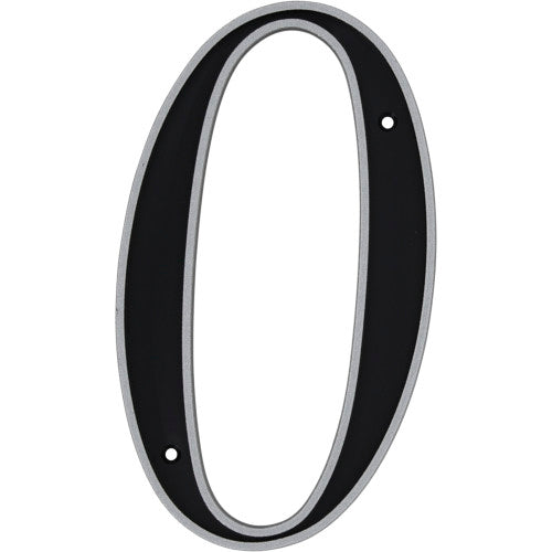 Hillman Black & Silver Reflective Plastic House Number 0 Hillman Group