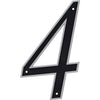 Hillman Black & Silver Reflective Plastic House Number 4 Hillman Group