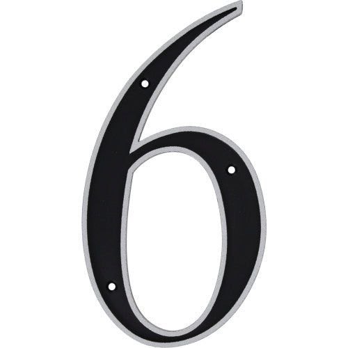 Hillman Black & Silver Reflective Plastic House Number 6 Hillman Group