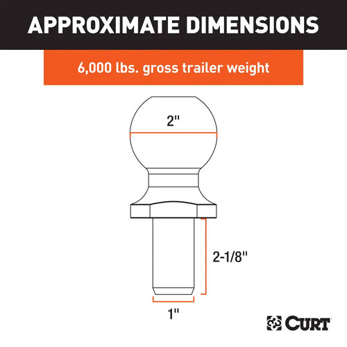 Curt Trailer Ball Chrome CURT