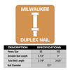 Milwaukee® Collated Duplex Nails Milwaukee