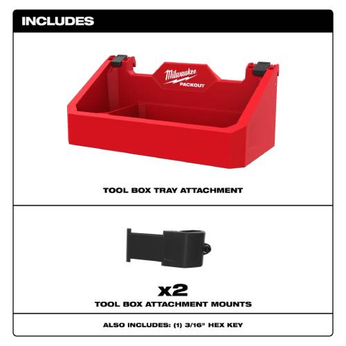 Milwaukee PACKOUT™ Tool Box Tray Attachment Milwaukee