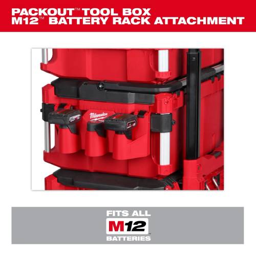Milwaukee PACKOUT™ Tool Box M12™ Battery Rack Attachment Milwaukee