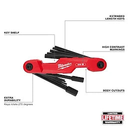 Milwaukee 11-Key Electrician's Folding Hex Key Set - SAE