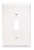 Legrand Pass & Seymour TradeMaster® Jumbo 1-Gang Nylon Wall Plate, 1 Toggle Switch Opening, White