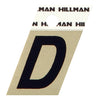 Hillman Adhesive Angle-Cut Letter D Black and Gold